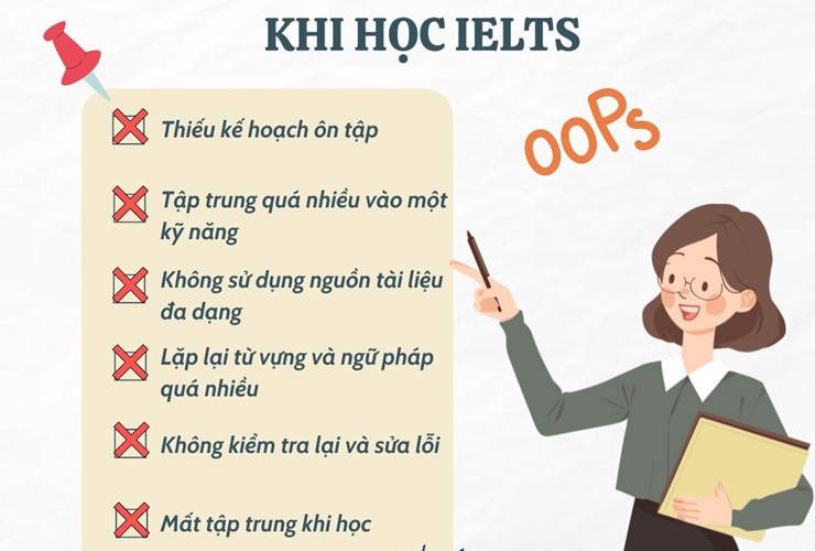 Những sai lầm phổ biến trong quá trình học IELTS