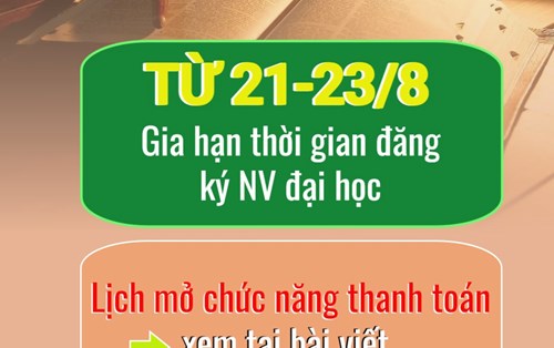 BỘ GD&ĐT --- LÙI LỊCH NỘP LỆ PHÍ ĐĂNG KÝ NGUYỆN VỌNG XÉT TUYỂN
