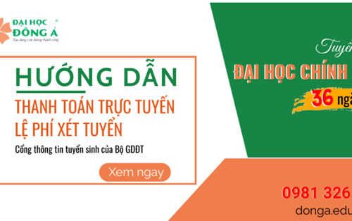 HƯỚNG DẪN THANH TOÁN TRỰC TUYẾN LỆ PHÍ XÉT TUYỂN TRÊN CỔNG THÔNG TIN TUYỂN SINH CỦA BỘ GD&ĐT